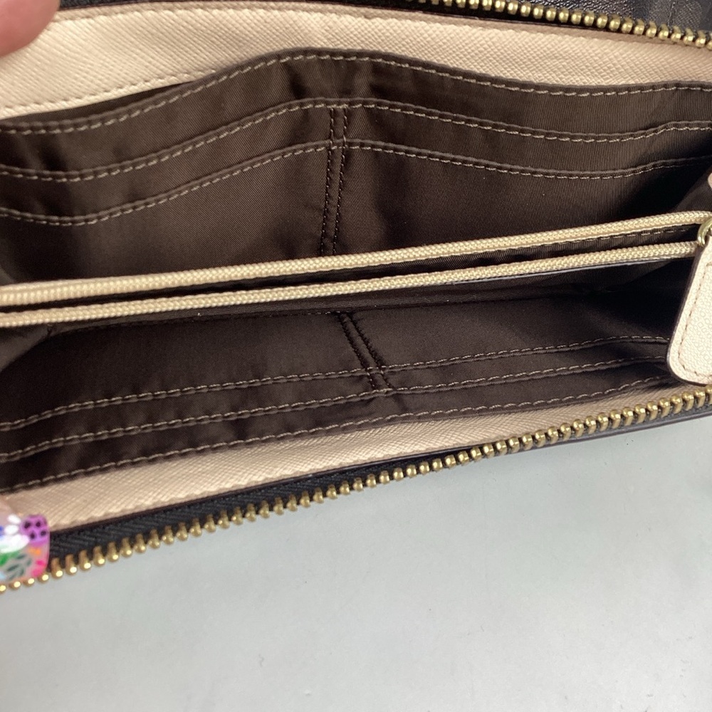 Coach Vintage Peyton Bag Brown Black Signature Tote with Wallet‎ Purse - Picture 12 of 16